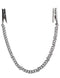Fetish Fantasy Series Silver Nipple Chain Clips with clothespin ends for a daring and eye-catching look.