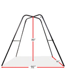 Fetish Fantasy Series Swing Stand dimensions, 80" height, 92" width, 66" depth for bondage fun.