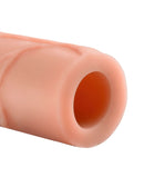 Close-up of Fantasy X-Tensions Perfect 2 inches Extension Sleeve in light skin tone, designed for enhanced pleasure.