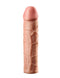 Fantasy X-Tensions 2 inches extension sleeve in light beige, designed for enhanced pleasure and erection support.