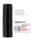 Fantasy X-Tensions Magic Pleasure Sleeve Black with measurements and trimming instructions for perfect fit.