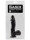 Basix Rubber Works 6.5" black dong with suction cup base in packaging