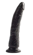 BASIX RUBBER WORKS 7IN BLACK SLIM DONG W/ SUCTION CUP-0