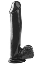 Basix Rubber Works 12 inches Dong Black, a realistic non-vibrating pleasure product for versatile enjoyment.