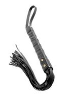 Fetish Fantasy Series Cat-O-Nine Tails Flogger Black with a textured handle and multiple black tails.