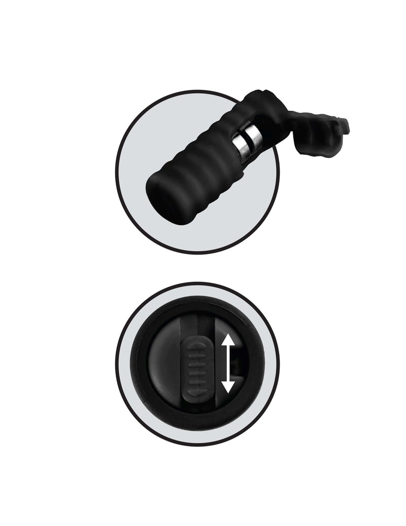 Fetish Fantasy Limited Edition Vibrating Silicone Nipple Lassos – Black