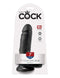 King Cock 7-inch black dildo with balls, featuring realistic design and powerful suction base from Pipedream.