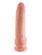 King Cock 9-inch dildo with balls in flesh beige color, offering a realistic experience with intricate details.