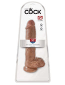 KING COCK 10 IN COCK W/BALLS TAN-4