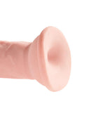 King Cock Triple Density 6 inches Beige Dildo close-up of suction cup base.