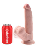 KING COCK PLUS 8 IN TRIPLE DENSITY COCK W/ SWINGING BALLS LIGHT-5