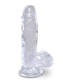 King Cock Clear 5 Inch Realistic Dildo with Balls, Suction Cup Base and Harness Compatible