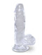 King Cock Clear 5 Inch Realistic Dildo with Balls, Suction Cup Base and Harness Compatible