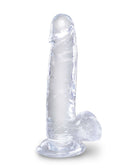 King Cock Clear 7 inches Cock Realistic Dildo showcasing translucent design and lifelike details.