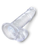 King Cock Clear 7 inches Cock Realistic Dildo showcases a lifelike translucent design for enhanced pleasure.
