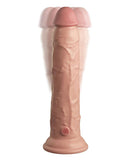 King Cock Elite 9 inches vibrating dual density silicone dildo in beige with remote control
