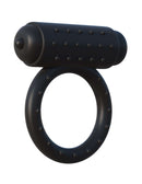 Fantasy C-Ringz The Wingman Black Vibrating Ring viewed from the side, showcasing its compact and flexible design.