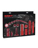 Pipedream Extreme Toyz Collection Sex Toy Kit Red featuring assorted red pleasure products for diverse experiences.