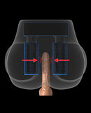 PDX Elite Milk Me Silly Mega Masturbator Brown with gyrating motors for immersive pleasure experience.
