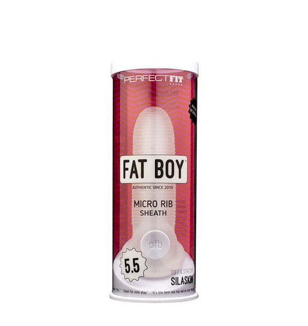 PERFECT FIT FAT BOY MICRO RIBBED SHEATH 5.5IN CLEAR-0