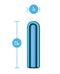 Kool Vibes Rechargeable Mini Bullet Vibrator - Blueberry, 2.5 inches long and 0.7 inches wide, sleek and compact design
