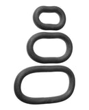 The Xplay Mix 3 Pack Silicone Wrap Ring Ultra Stretch in three sizes displayed on a white background.