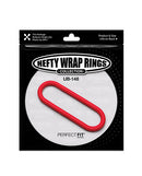 Perfect Fit Hefty Wrap Ring 9 Inch Silicone Red packaging showcasing the adjustable silicone ring design.