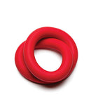 Perfect Fit Hefty Wrap Ring 9 Inch Silicone Red in a flexible wrap-around design, perfect for customizable fit.