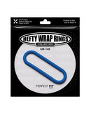 Perfect Fit Hefty Wrap Ring 9 Inch Silicone Blue packaging showcasing the adjustable silicone design.