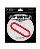 Perfect Fit Hefty Wrap Ring 12 Inch Silicone Red packaging with product details and branding.