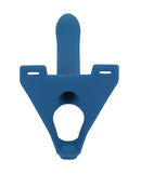 Perfect Fit Zoro 6.5 Inch Strap On with Case Blue showing a body-contoured design in soft-touch silicone.