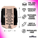 Mistress Double Shot Mouth and Pussy Stroker Light with textured inner tunnel, premium quality materials and phthalate-free.