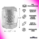 Mistress Double Shot Mouth and Pussy Stroker Clear with textured inner tunnel and premium quality material.