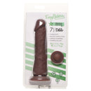 Easy Riders 7 Inch Silicone Dildo Dark in packaging with flexible shaft and realistic detail.