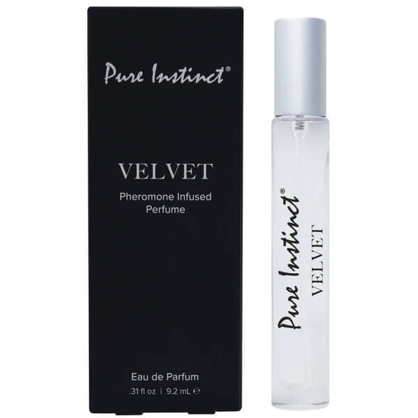 Pure Instinct Velvet Eau de Parfum Pheromone Infused Perfume Oil 0.31 fl oz with black box packaging