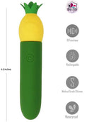 Maia Pina Rechargeable Mini Vibe in pineapple design, showcasing its unique 10 functions and waterproof feature.