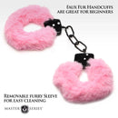 MASTER SERIES CUFFED IN FUR HANDCUFFS PINK-3