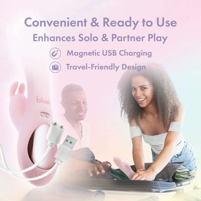 Play With Me Fairy Flutter Rabbit Massager, Magnetic USB Charging, Travel-Friendly Design Enhances Solo & Partner Play