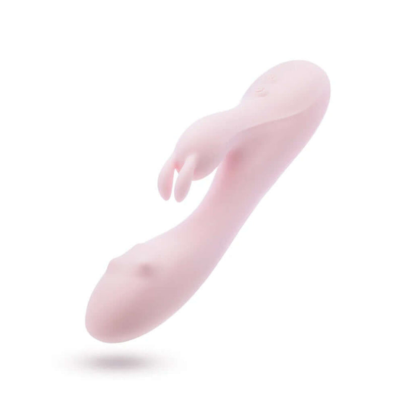 Play With Me Fairy Flutter Pink 360° Rotating Rabbit Massager - Smooth Curved Flexible Shaft with Dual Vibration Modes for G-spot and Clitoral Stimulation