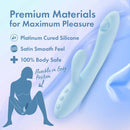 Play With Me Moondust Magic Rabbit Massager made from premium platinum cured silicone, satin smooth feel, and 100% body safe