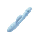 Light blue Play With Me Moondust Magic Rabbit Massager with flexible shaft and customizable vibrations