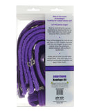 Plesur Everything Bondage 12 Piece Kit Purple packaging featuring a range of cozy bondage accessories.