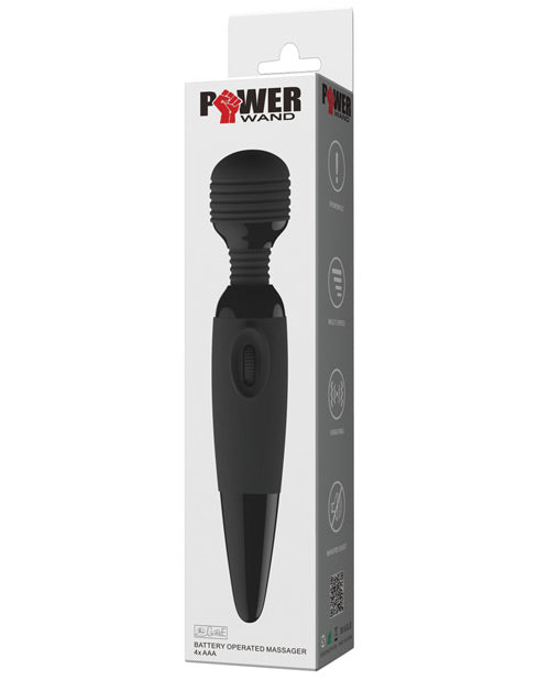 PRETTY LOVE POWER WAND-BLACK SILICONE VIBRATOR-0