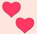 PASTEASE LOVE GLOW IN THE DARK NEON PINK HEARTS-0