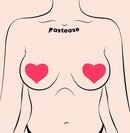 PASTEASE LOVE GLOW IN THE DARK NEON PINK HEARTS-1