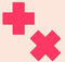 Plus X Glow-in-the-Dark Neon Pink Cross Pasties Nipple Covers by Pastease - Bold and Edgy Neon Pink Pasties for Nighttime Fun