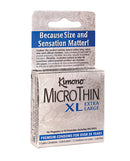 Kimono Microthin XL Condoms Pack of 3, premium ultra-thin latex condoms for enhanced comfort and protection.
