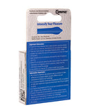 Kimono Microthin XL Condoms Pack of 3 featuring reservoir tip and important information on safe use.