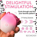 PULSING PETALS THROBBING ROSE STIMULATOR - PINK-5
