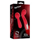 Peak Performa Elix G-Spot and Wand Massager Red packaging featuring interchangeable design for targeted stimulation.